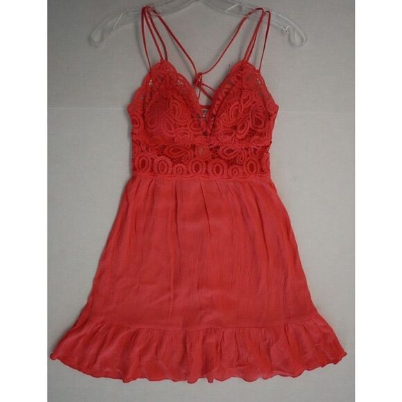 Victoria's Secret PINK 11174064 Women's Sz XS Coral Strappy Sundress - Picture 6 of 11